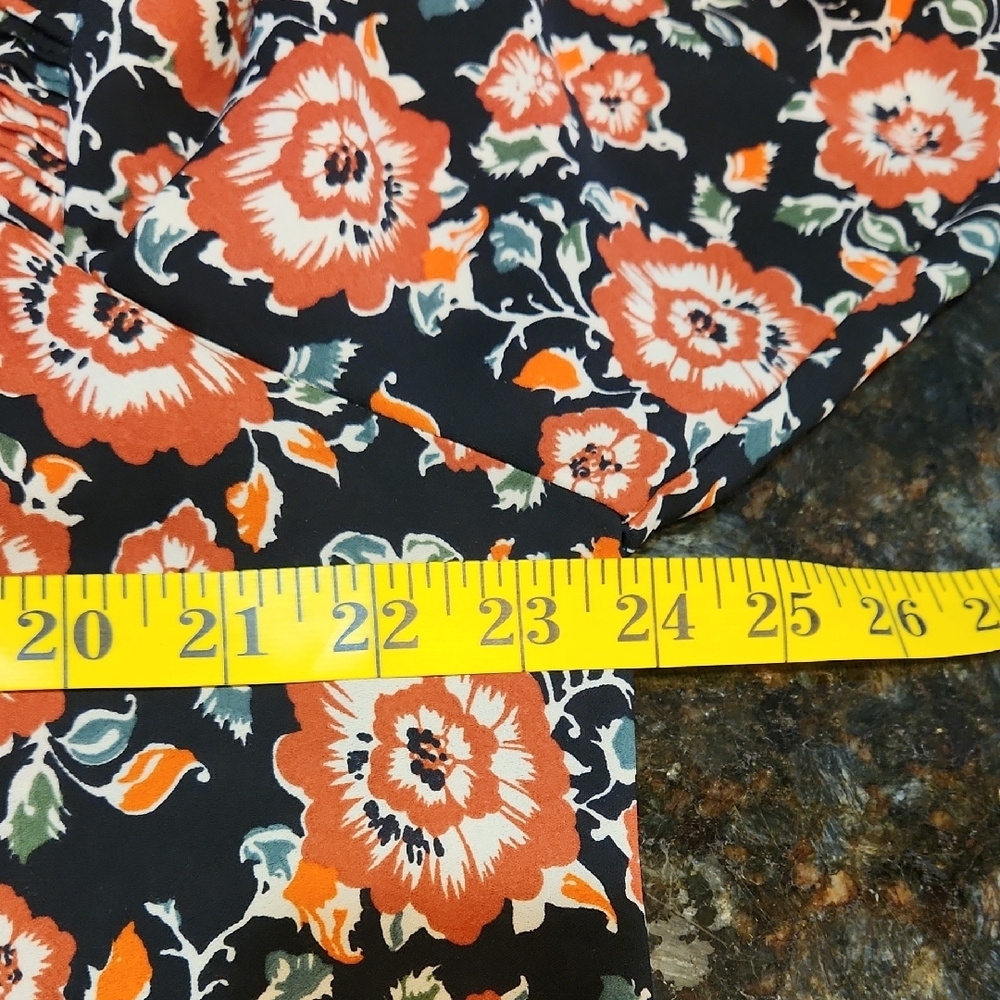 Black Rainn Black and Orange Floral Blouse- Lowest Price - Picture 9 of 10